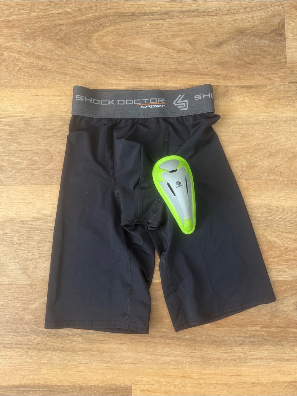 Boy’s Compression Shorts with Strapless Cup - Black